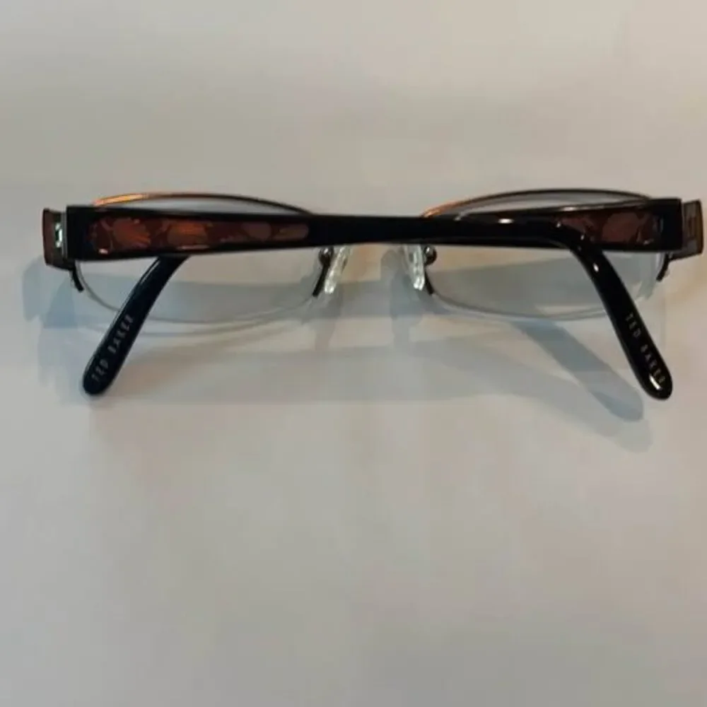 Ted Baker Designer Eyeglass Frames Semi-Rimless Half Rim Brown Tortoise Glasses